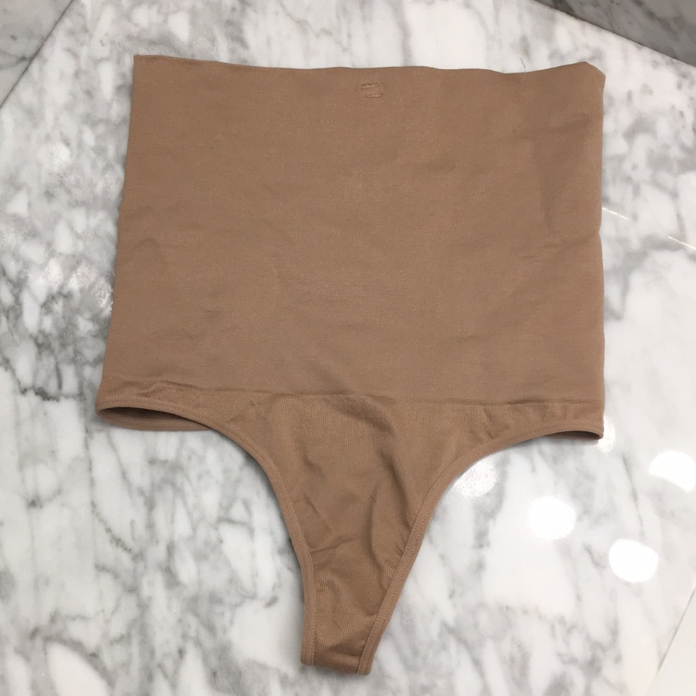Shapewear thong tummy control beige NWOT